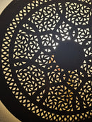 Moroccan Brass Wall Sconce: Round Geometric Lamp otmane