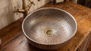 Brass Sink Hand Hammered Bathroom Vessel Sink, Moroccan Farmhouse Drop In Basin, Luxury Solid Brass Powder Room Remodel ArtizanaMarket Nachit Azzelarab