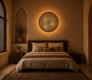 Moroccan Brass Wall Lamp | Handmade Round Wall Sconce | Islamic Pattern Lighting Mohammed